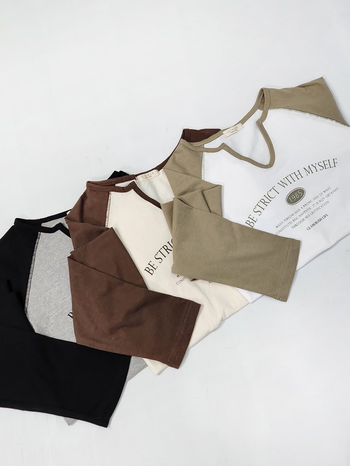 Sienne - Korean Women Fashion - #thelittlethings - Self Raglan Long Sleeve Tee