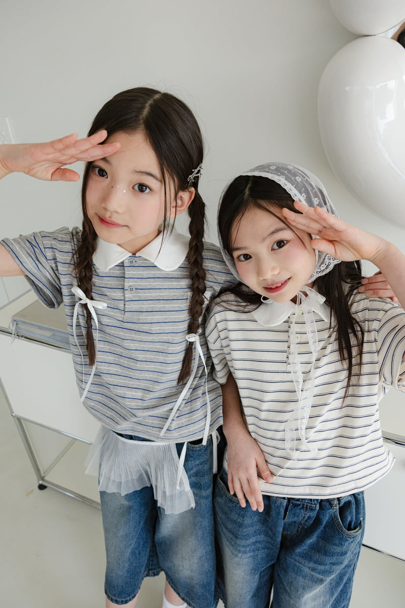 Sm2 - Korean Children Fashion - #Kfashion4kids - Stripe Carat Tee - 9