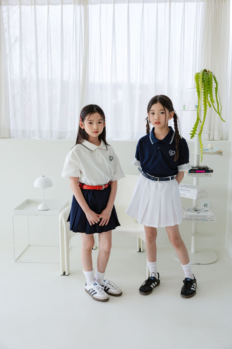 Sm2 - Korean Children Fashion - #kidzfashiontrend - Lace Collar Tee - 4
