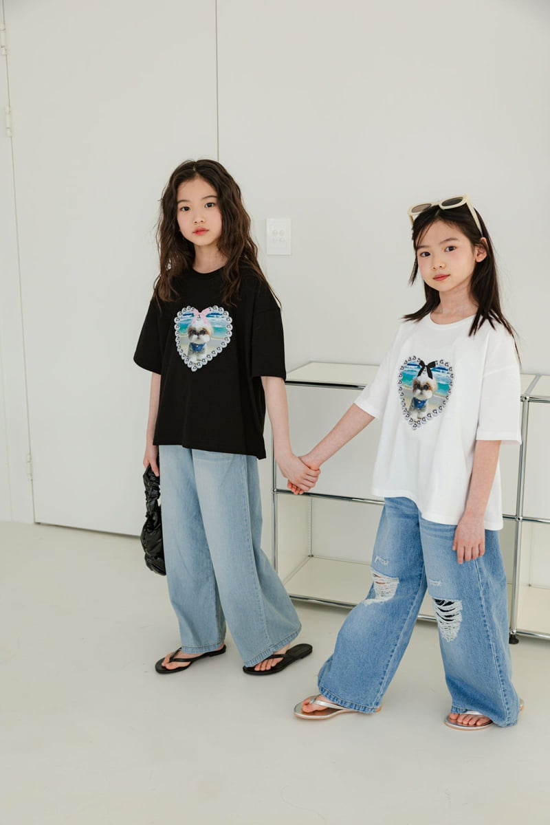 Sm2 - Korean Children Fashion - #childofig - Wide Denim Pants - 8