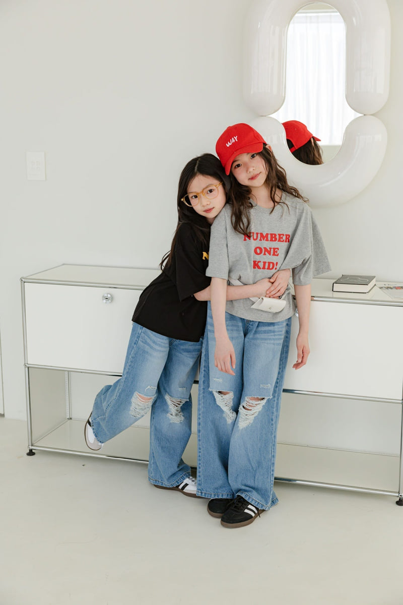 Sm2 - Korean Children Fashion - #childofig - Relief Denim Pants - 5