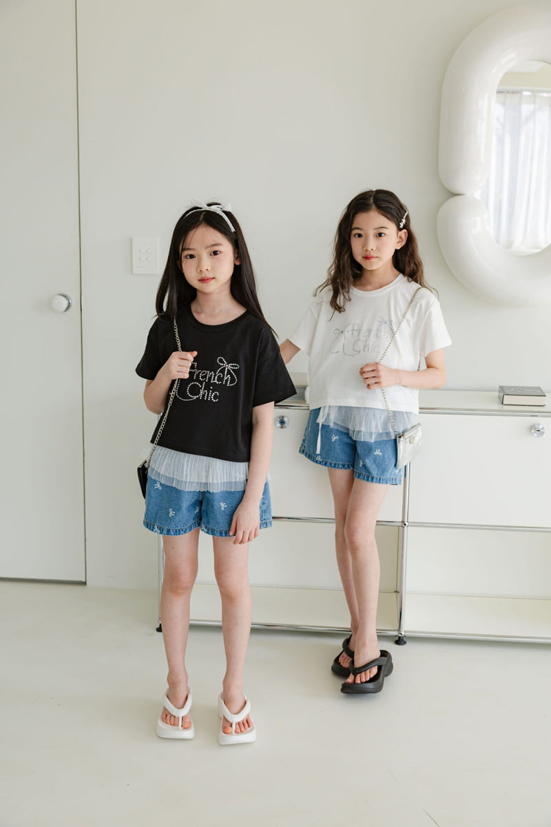 Sm2 - Korean Children Fashion - #stylishchildhood - Ribbon Denim Pants - 4