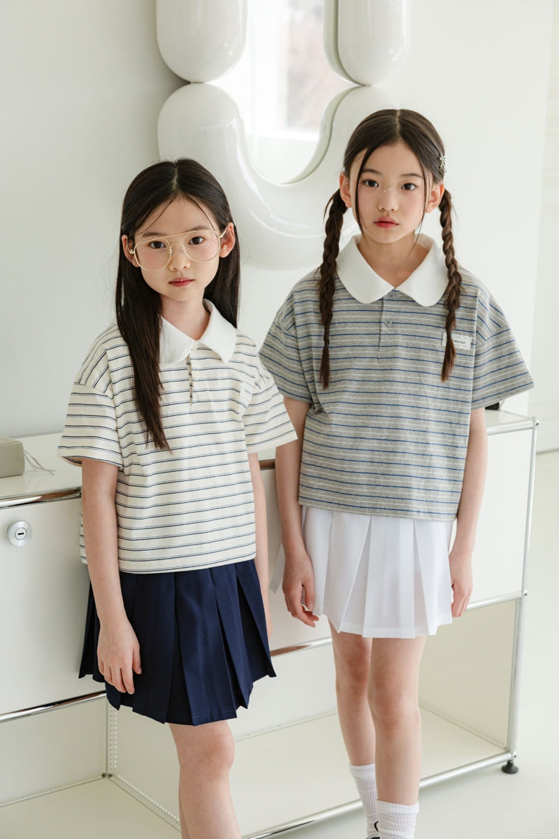 Sm2 - Korean Children Fashion - #childofig - Stripe Carat Tee