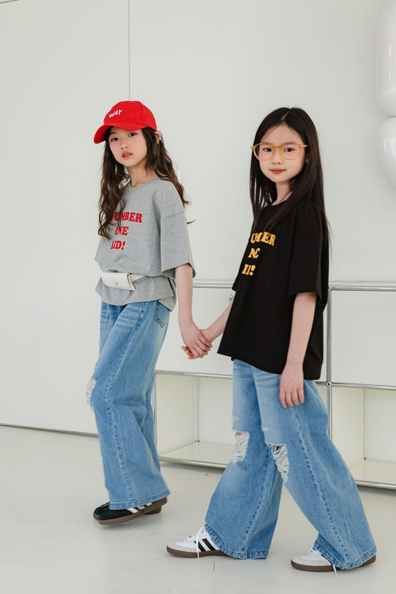 Sm2 - Korean Children Fashion - #childrensboutique - Relief Denim Pants - 6