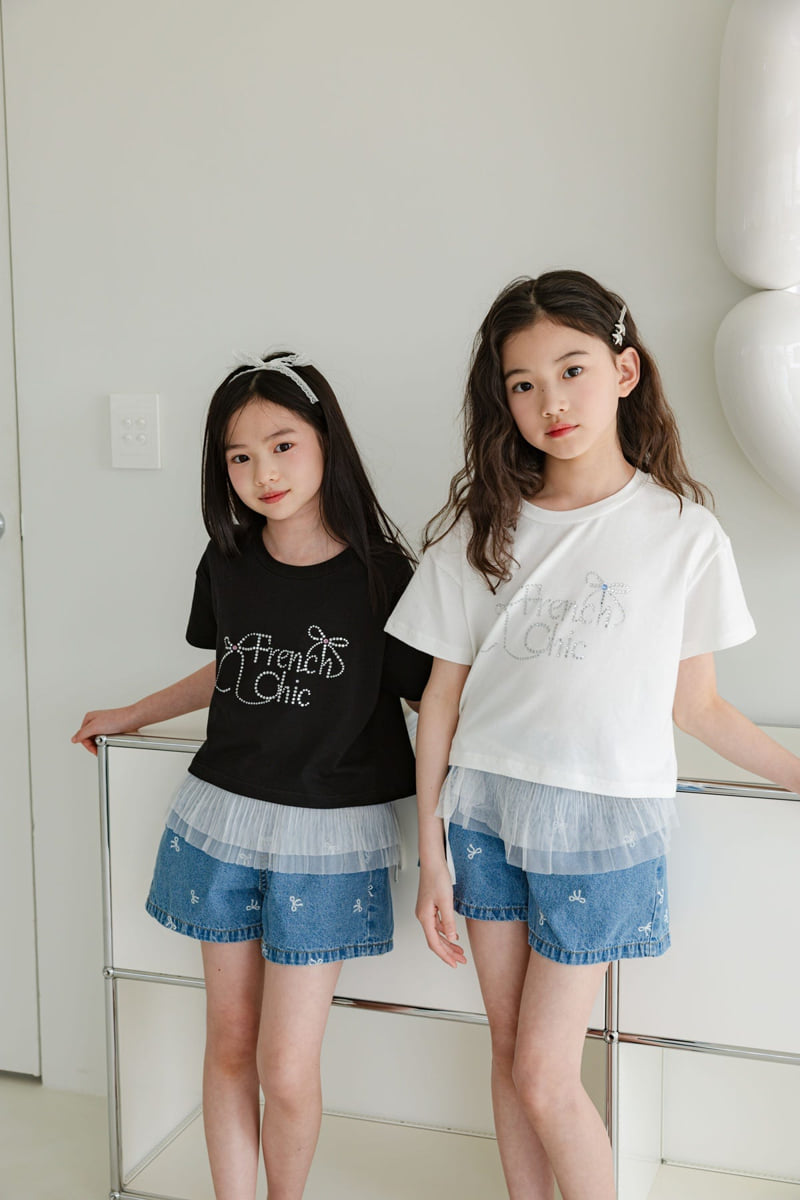 Sm2 - Korean Children Fashion - #childrensboutique - Ribbon Crystal Tee - 3