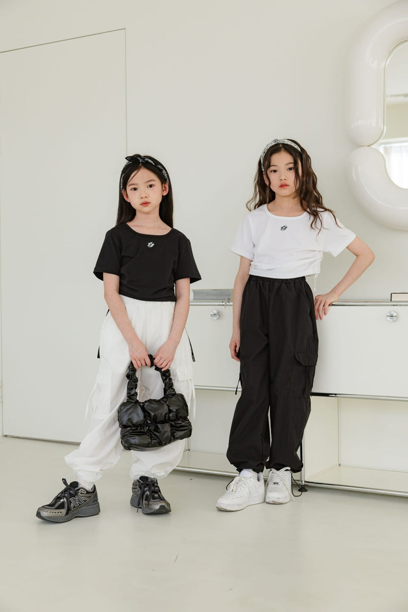 Sm2 - Korean Children Fashion - #discoveringself - String Short Sleeve Tee - 3