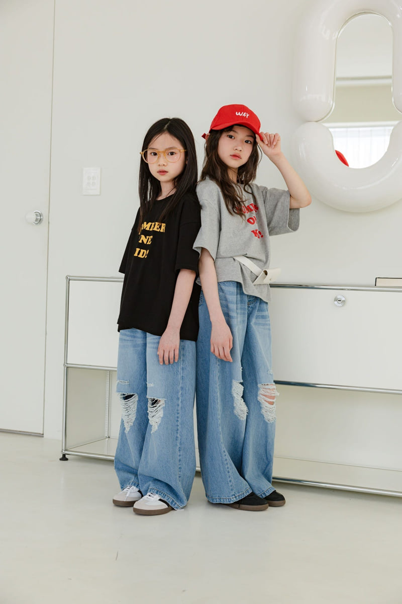 Sm2 - Korean Children Fashion - #fashionkids - Relief Denim Pants - 9