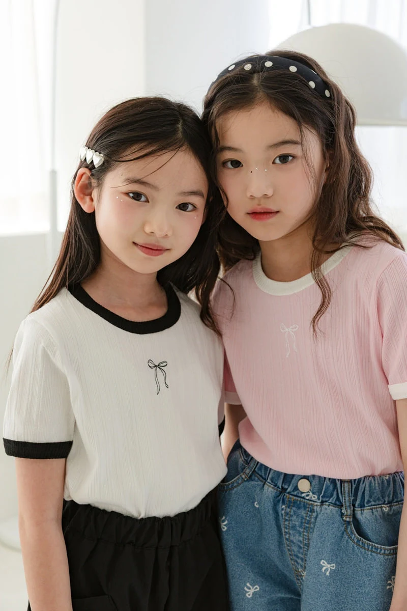 Sm2 - Korean Children Fashion - #kidsshorts - Ribbon Rib Tee - 9