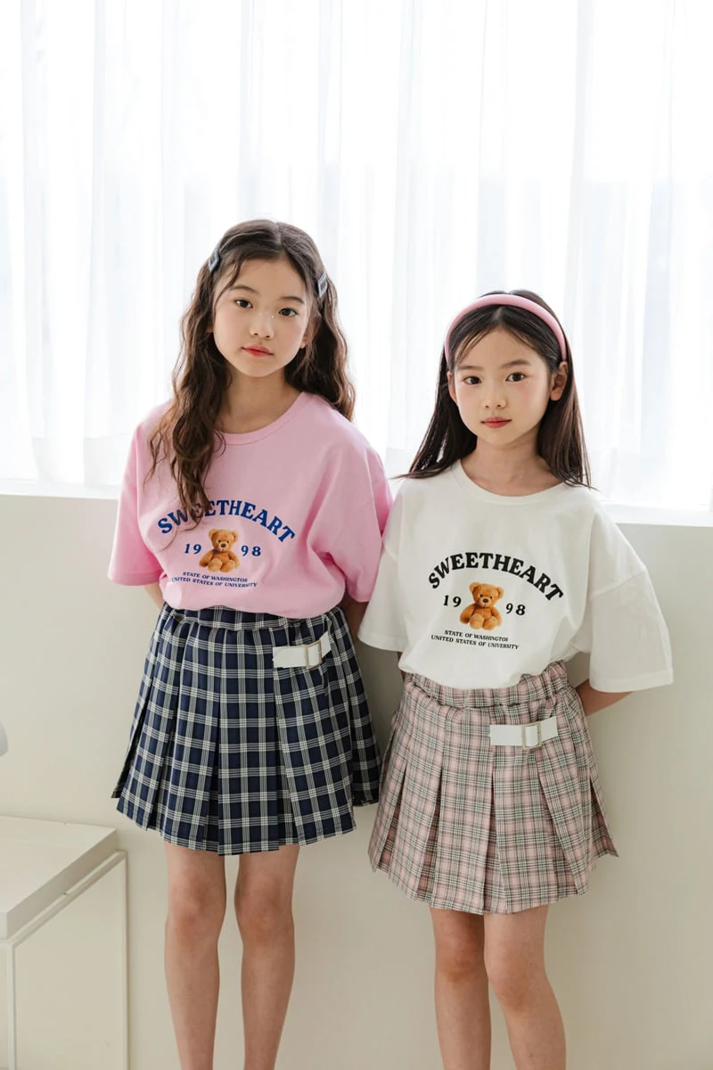 Sm2 - Korean Children Fashion - #kidsstore - Checked Skirt