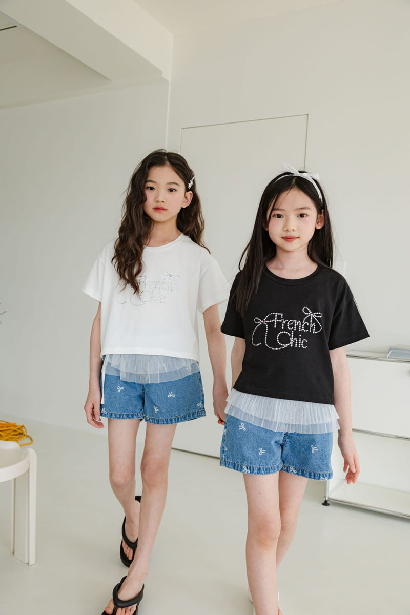 Sm2 - Korean Children Fashion - #kidzfashiontrend - Ribbon Crystal Tee - 9