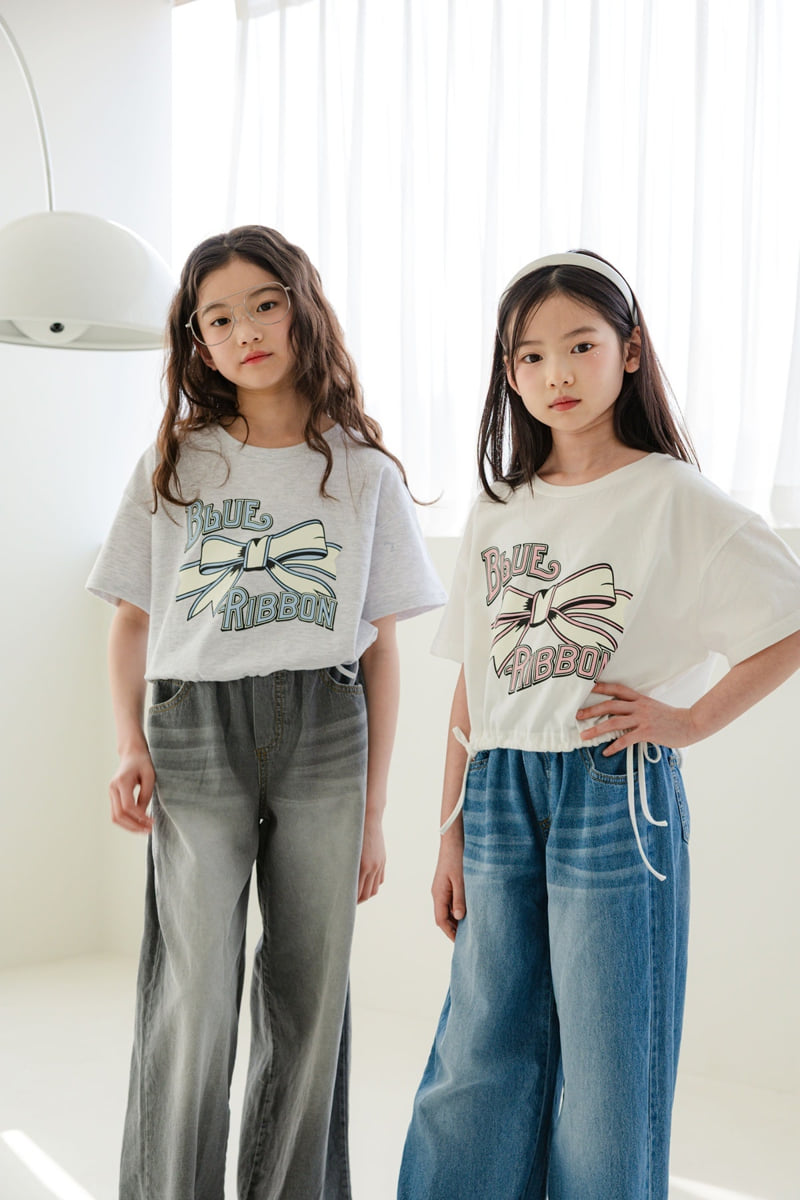 Sm2 - Korean Children Fashion - #kidzfashiontrend - Ribbon Crop Tee