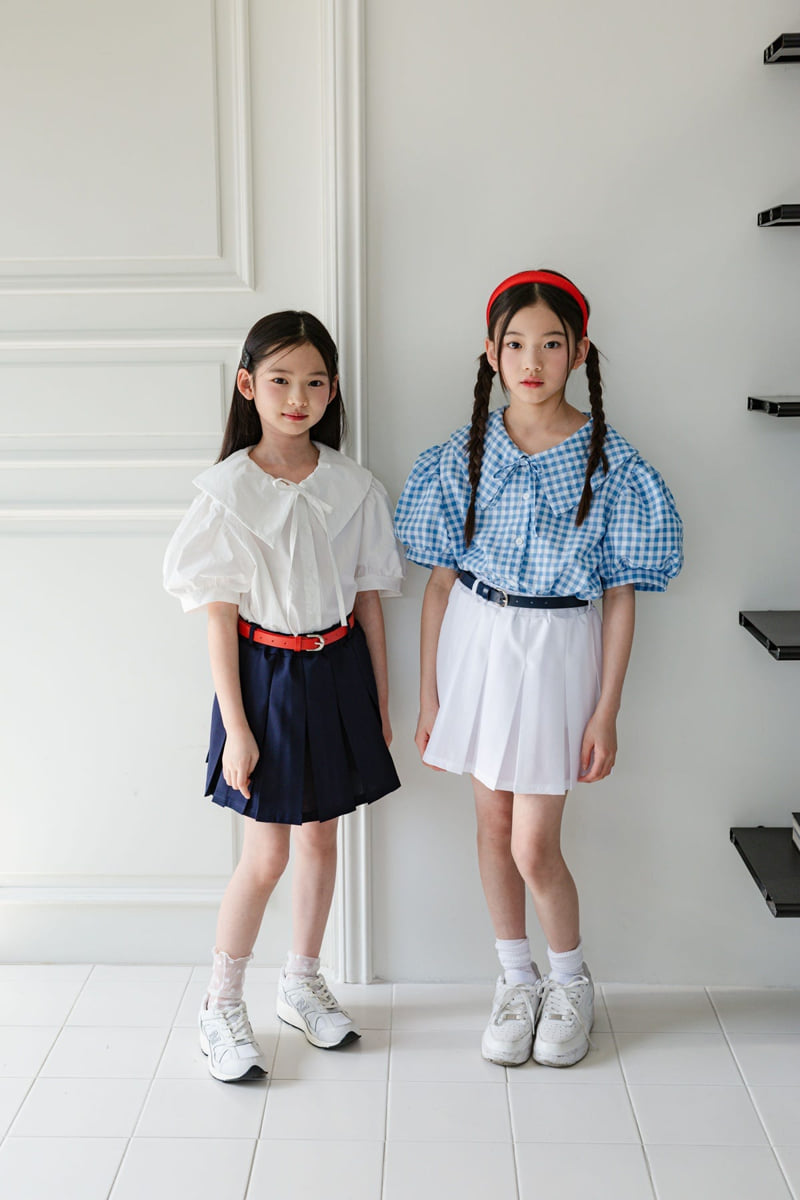 Sm2 - Korean Children Fashion - #littlefashionista - Big Collar Blouse - 8