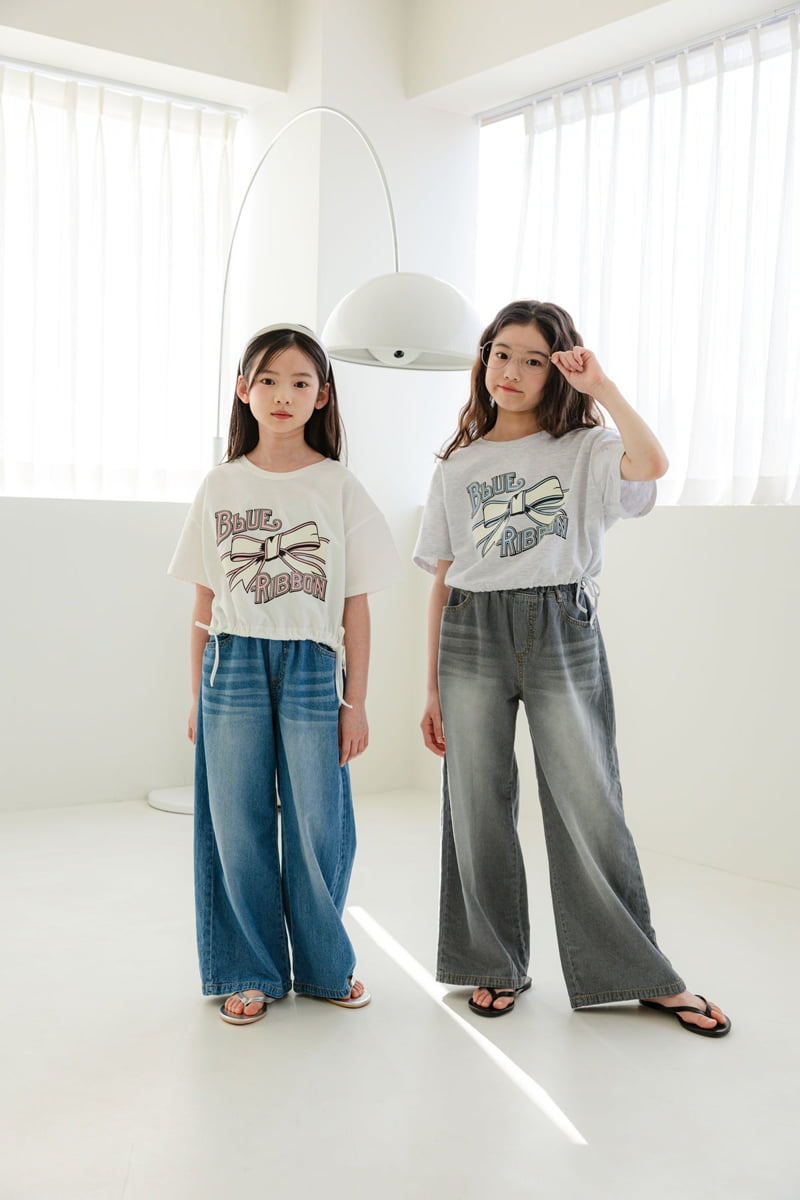 Sm2 - Korean Children Fashion - #littlefashionista - Wide Denim Pants
