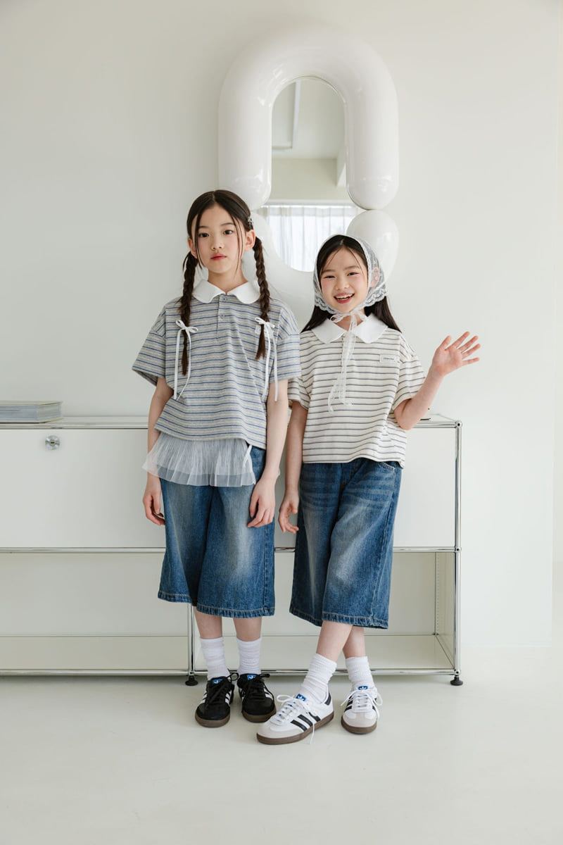 Sm2 - Korean Children Fashion - #minifashionista - Bermuda Denim Pants - 2