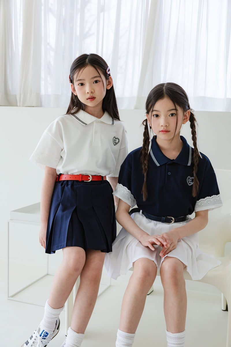 Sm2 - Korean Children Fashion - #minifashionista - Lace Collar Tee - 7
