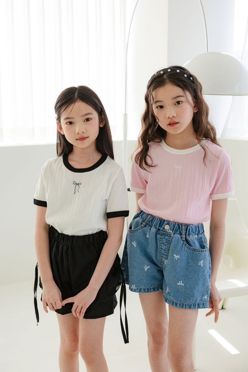 Sm2 - Korean Children Fashion - #minifashionista - Ribbon Rib Tee