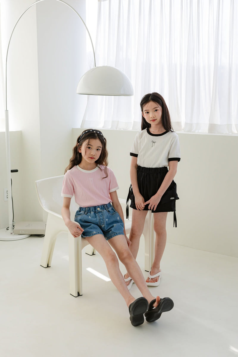 Sm2 - Korean Children Fashion - #prettylittlegirls - Ribbon Rib Tee - 2
