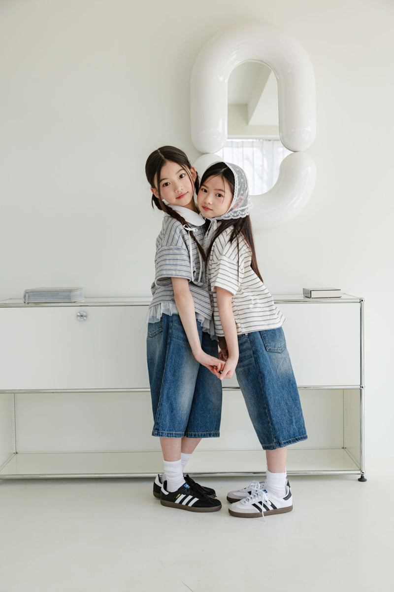 Sm2 - Korean Children Fashion - #stylishchildhood - Bermuda Denim Pants - 6