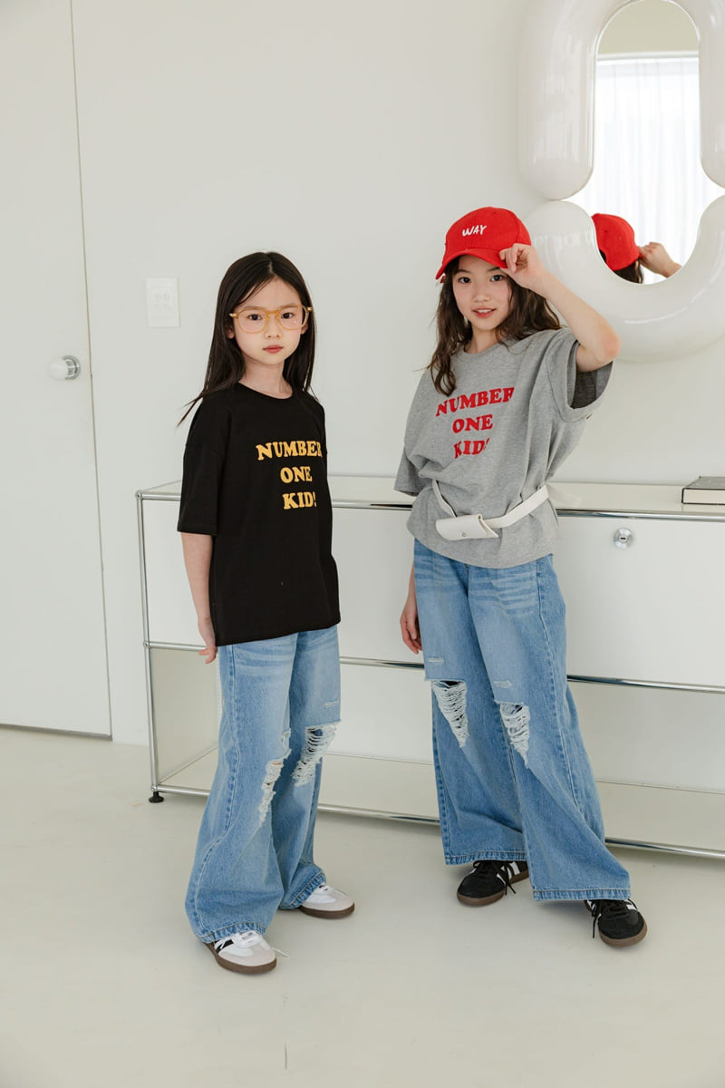 Sm2 - Korean Children Fashion - #toddlerclothing - Relief Denim Pants - 4