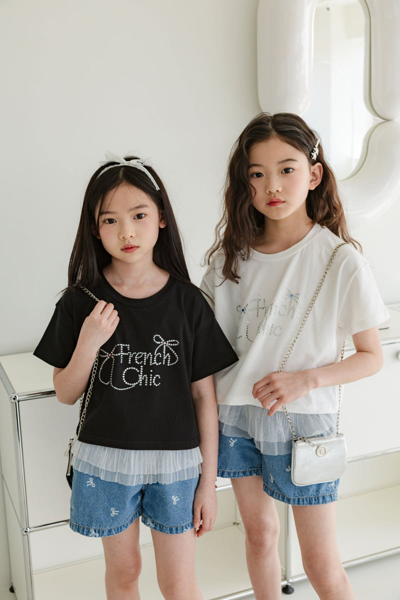 Sm2 - Korean Children Fashion - #stylishchildhood - Ribbon Denim Pants - 3
