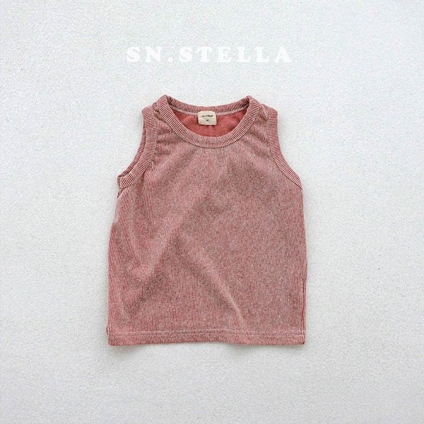 Sn.stella - Korean Children Fashion - #kidzfashiontrend - Rib Sleeveless Tee - 4