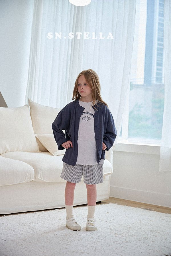 Sn.stella - Korean Children Fashion - #kidzfashiontrend - Check Half Pants - 4