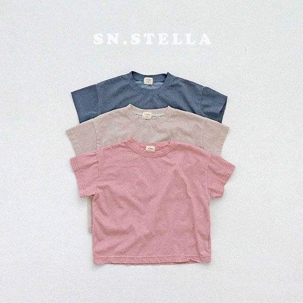 Sn.stella - Korean Children Fashion - #childofig - Pigment Plain Tee