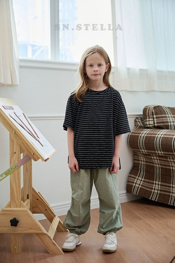 Sn.stella - Korean Children Fashion - #childofig - Linen Stripe Tee - 12