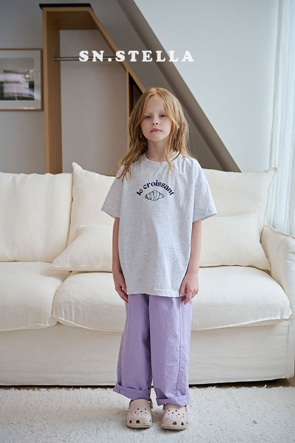 Sn.stella - Korean Children Fashion - #designkidswear - Lilac Pants - 7