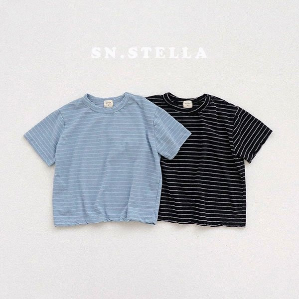 Sn.stella - Korean Children Fashion - #designkidswear - Linen Stripe Tee