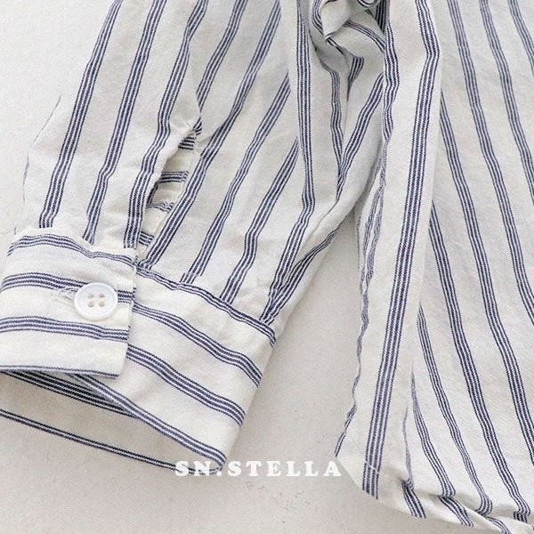 Sn.stella - Korean Children Fashion - #discoveringself - Stripe Shirt - 4