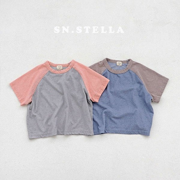 Sn.stella - Korean Children Fashion - #fashionkids - Pigment Raglan Tee