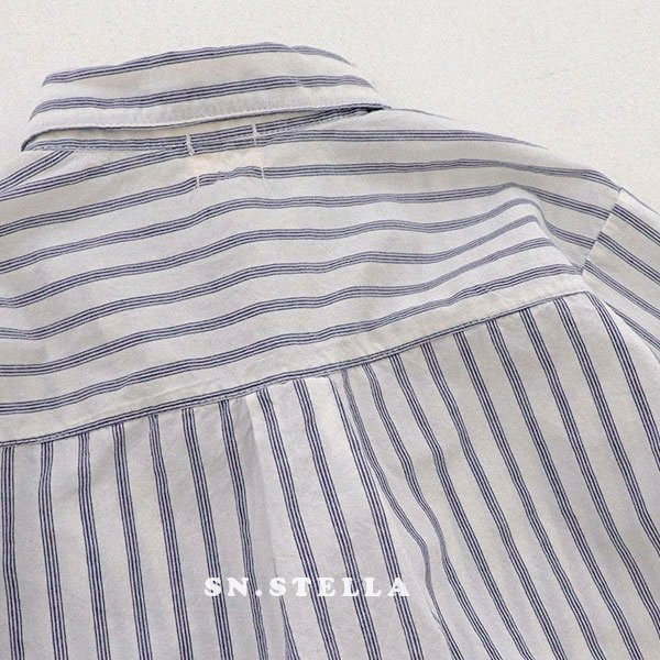 Sn.stella - Korean Children Fashion - #kidsshorts - Stripe Shirt - 5