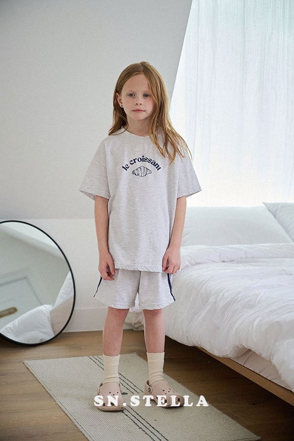 Sn.stella - Korean Children Fashion - #kidsshorts - Croissant Tee - 6