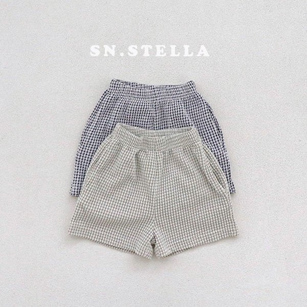 Sn.stella - Korean Children Fashion - #kidsshorts - Check Half Pants