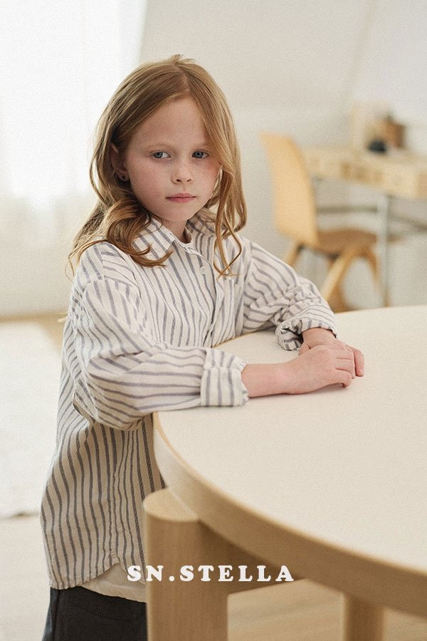 Sn.stella - Korean Children Fashion - #kidsstore - Stripe Shirt - 6