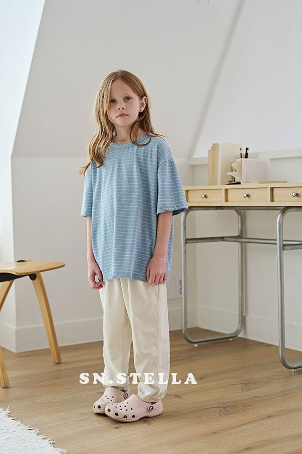 Sn.stella - Korean Children Fashion - #kidsstore - Linen Stripe Tee - 5