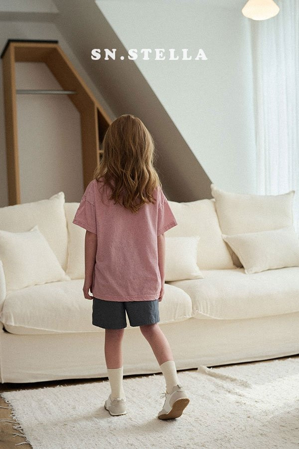 Sn.stella - Korean Children Fashion - #kidzfashiontrend - Pigment Plain Tee - 8