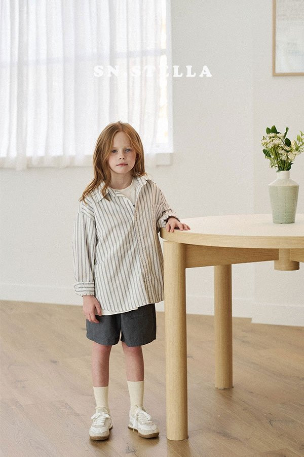 Sn.stella - Korean Children Fashion - #littlefashionista - Stripe Shirt - 9
