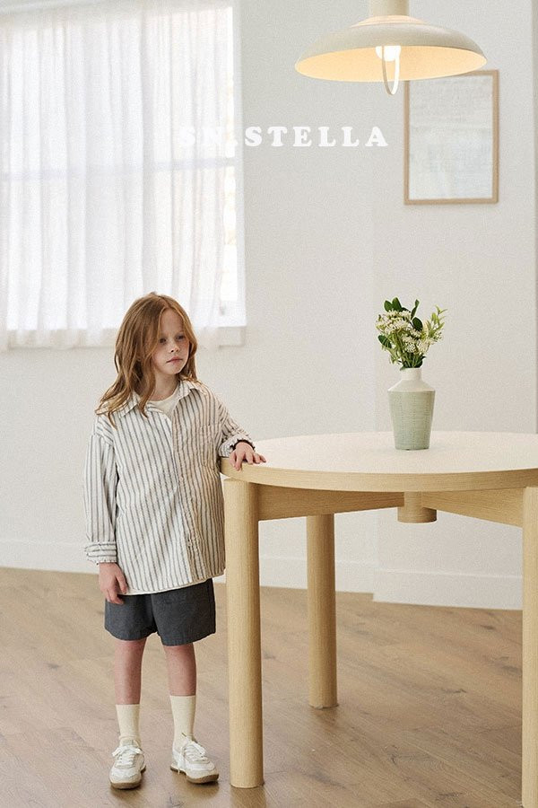 Sn.stella - Korean Children Fashion - #magicofchildhood - Stripe Shirt - 10