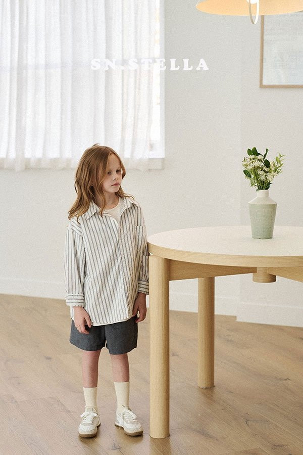 Sn.stella - Korean Children Fashion - #minifashionista - Stripe Shirt - 11