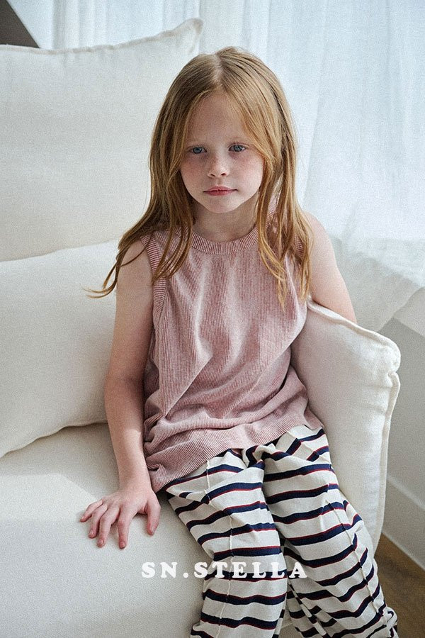 Sn.stella - Korean Children Fashion - #minifashionista - Rib Sleeveless Tee - 7