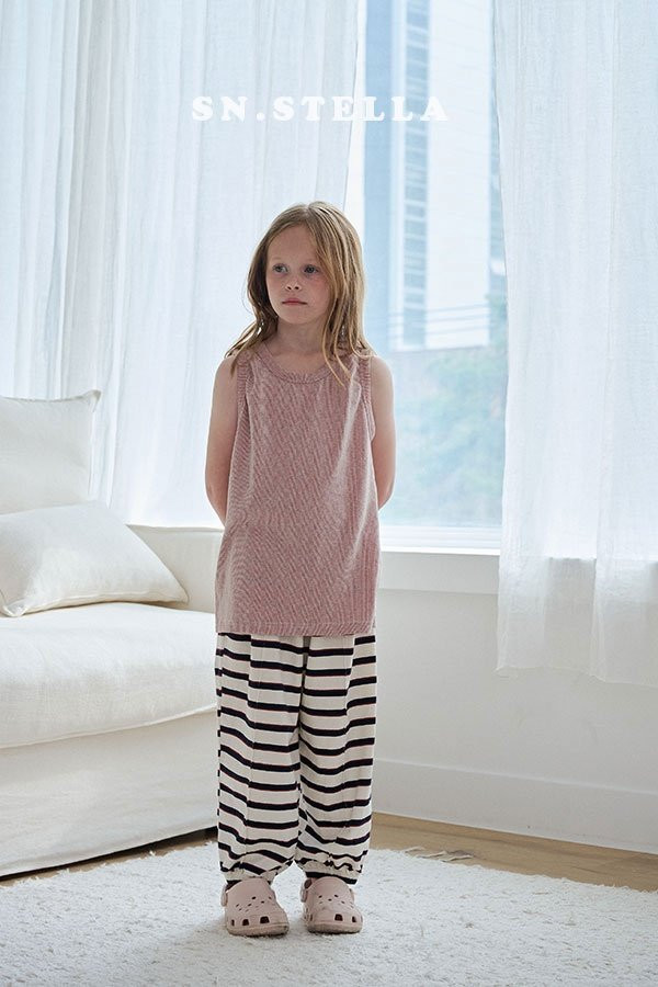 Sn.stella - Korean Children Fashion - #prettylittlegirls - Rib Sleeveless Tee - 8