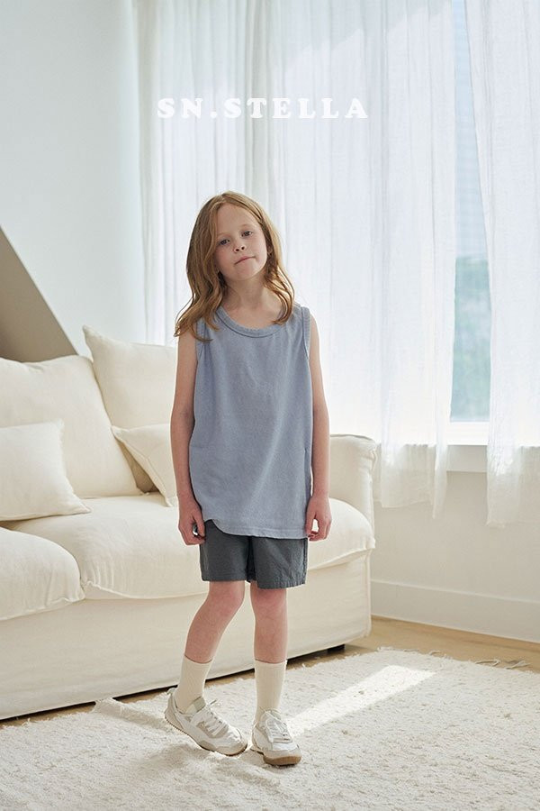 Sn.stella - Korean Children Fashion - #toddlerclothing - Rib Sleeveless Tee - 10