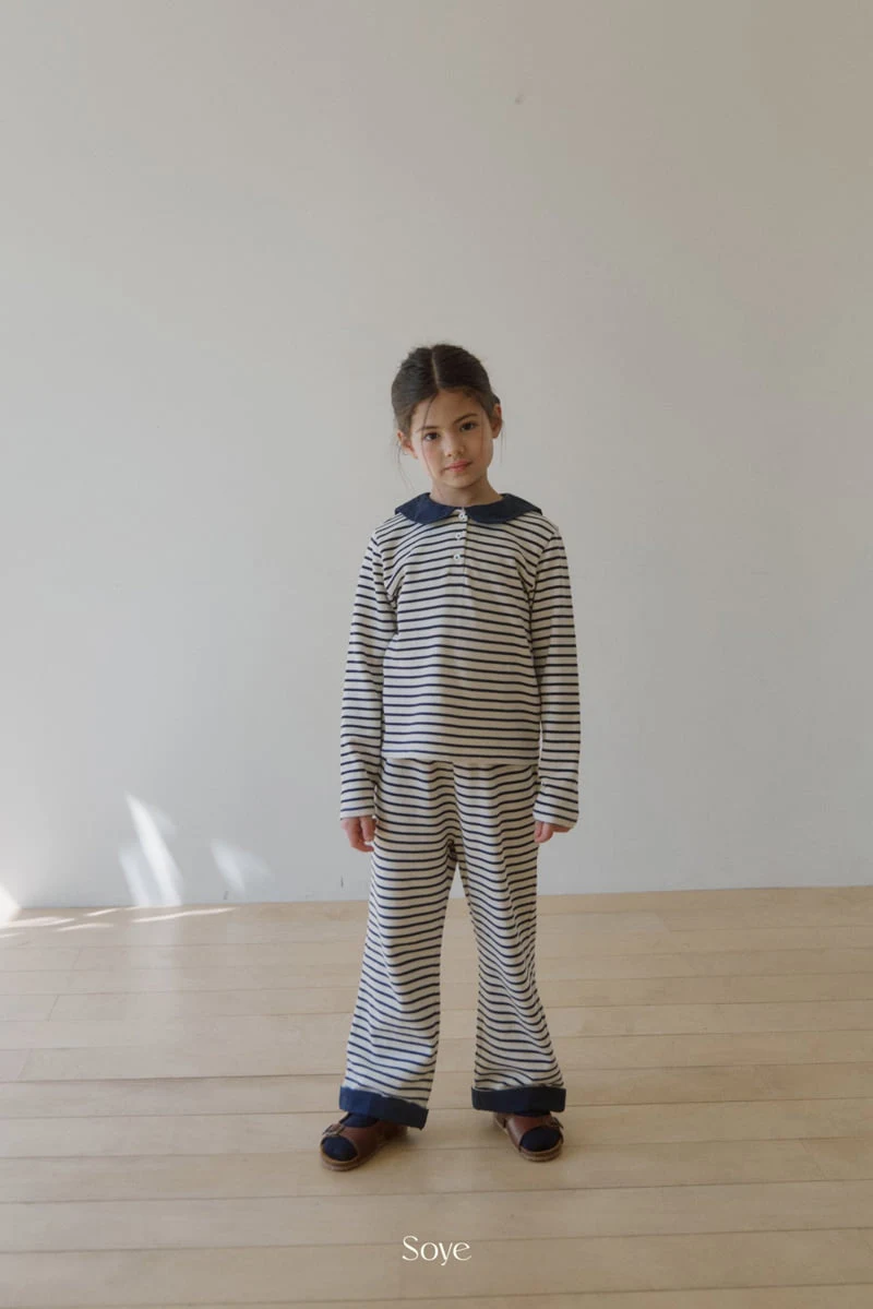 Soye - Korean Children Fashion - #fashionkids - Penny Stripe Set - 2