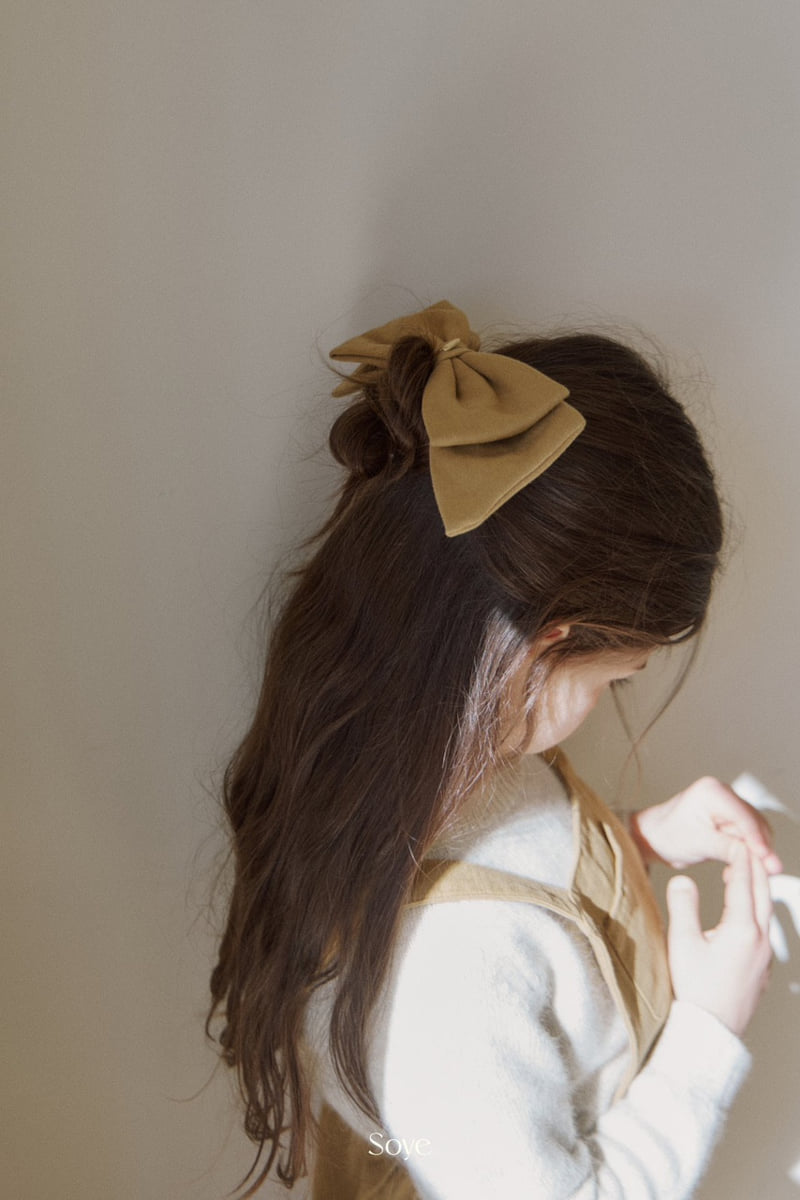 Soye - Korean Children Fashion - #kidsstore - Peach Big Ribbon Pin