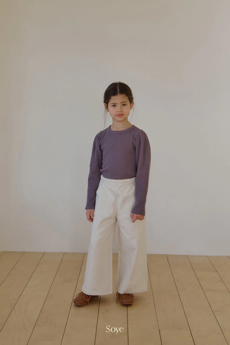 Soye - Korean Children Fashion - #prettylittlegirls - Waffle Puff Tee - 2