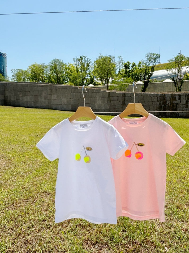 T.j - Korean Children Fashion - #Kfashion4kids - Cherry Spangle Tee