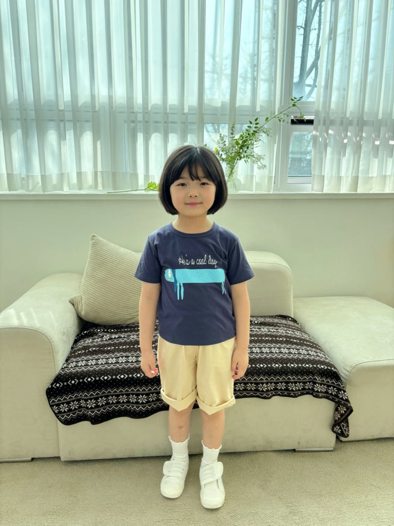 T.j - Korean Children Fashion - #childofig - Blue Puppy Short Sleeve Tee - 5