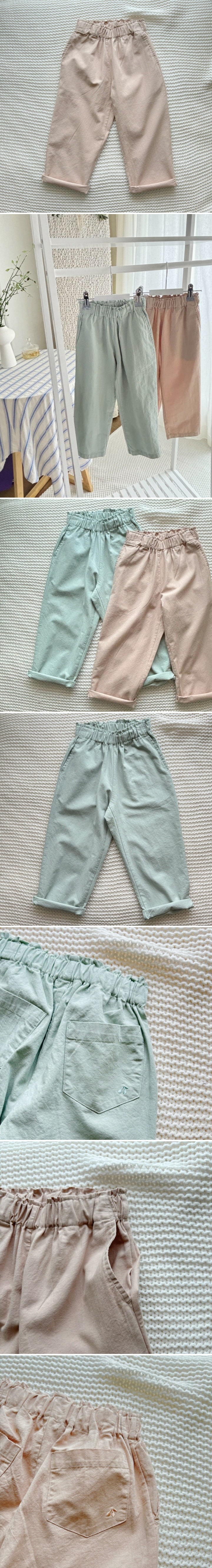T.j - Korean Children Fashion - #childofig - Straight Fit Cotton Pants (Beige)